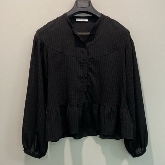 Samsoe Black Long Sleeve Blouse - Picture 5 of 16